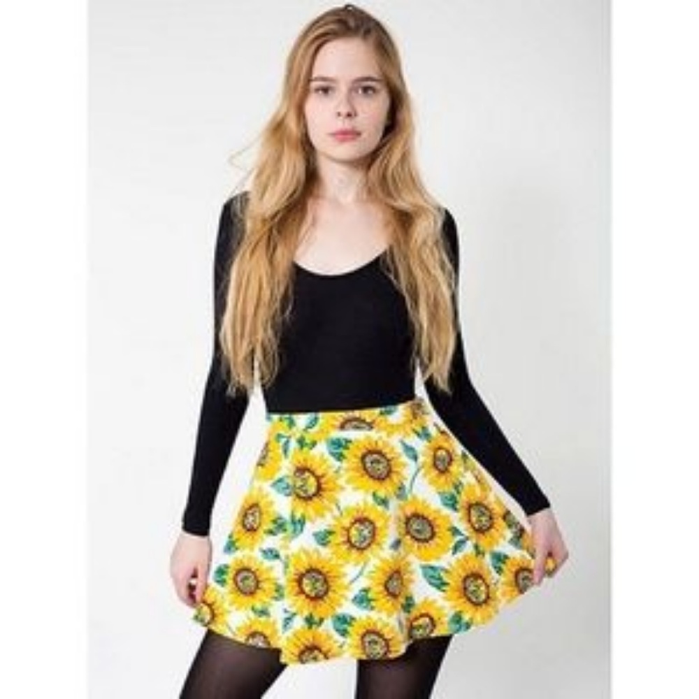 American apparel sunflower miniskirt 